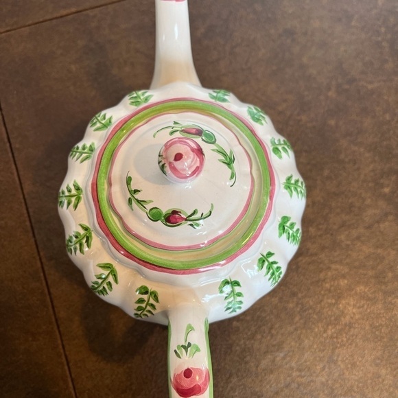 Hand-Painted Portuguese Teapot Vintage from the 1980s - Picture 5 of 11